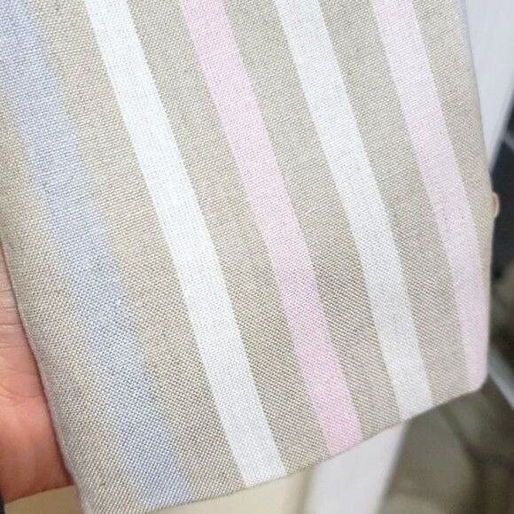 Atrium Collection Vintage 90s Womens Collarless Striped Blazer size M Beige - Picture 9 of 9